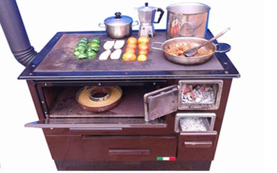 Kitchen Firewood Cook Stove & Oven from Italy for Sale. Environmentally friendly, smoke free firewood stove. Wood Machinery Ltd, Kampala Uganda